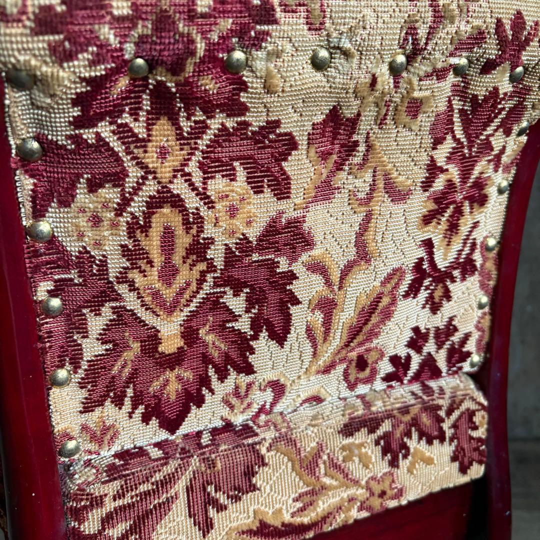 ヴィンテージ ドレッサーチェア　猫脚　クラシック　ジャガード織