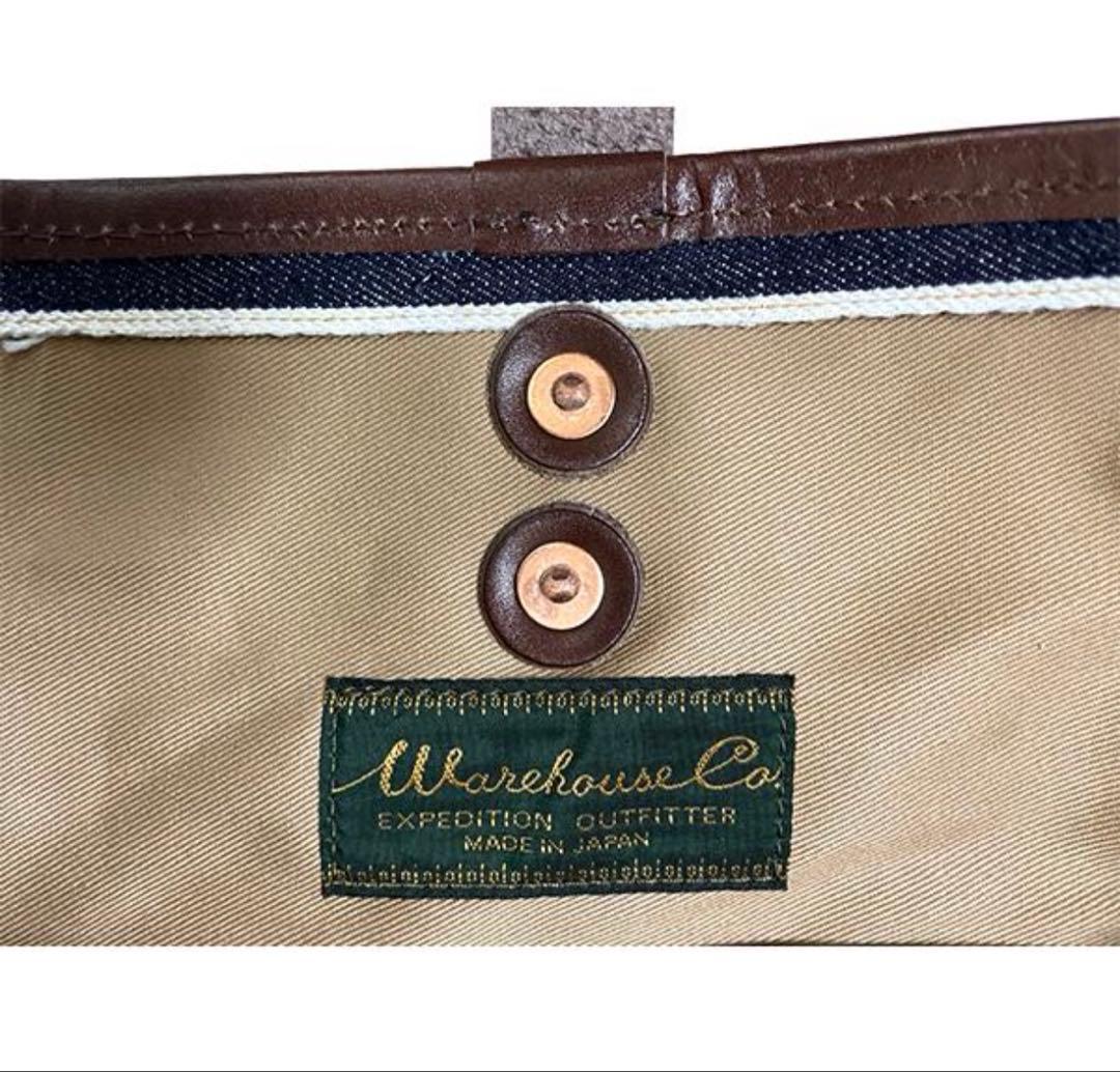 新品 ウエアハウス Lot 5212 デニム トートバッグ ダック レザー 生地