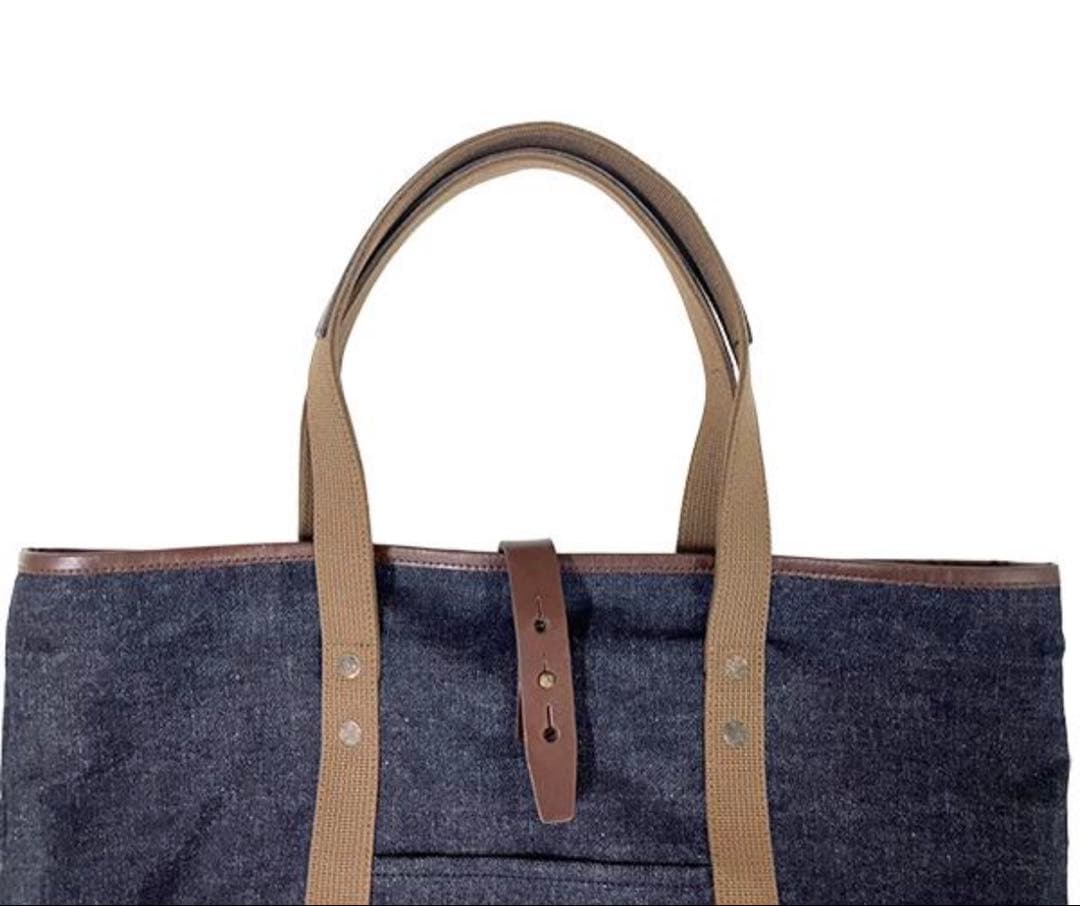 新品 ウエアハウス Lot 5212 デニム トートバッグ ダック レザー 生地