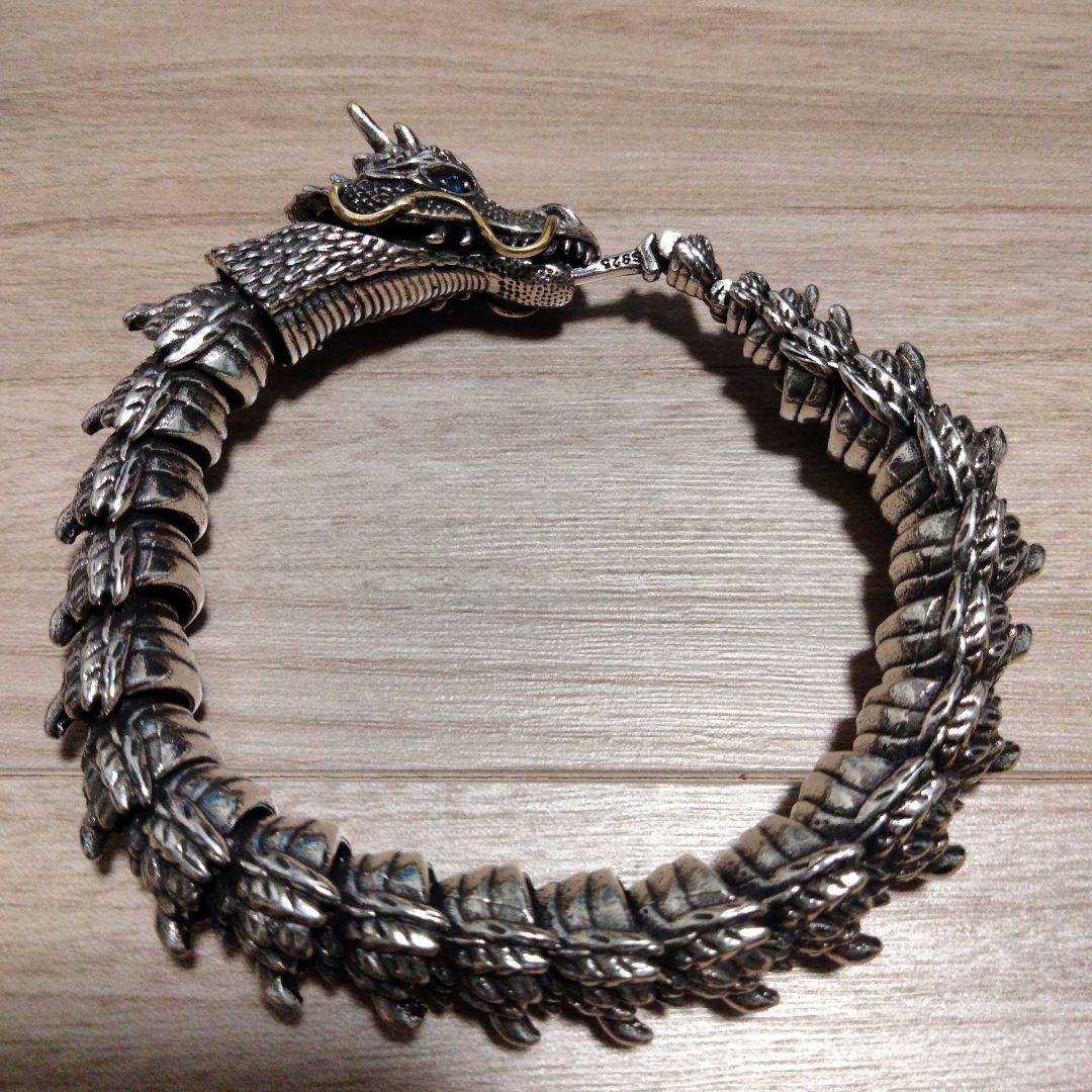 s925 デザイン ドラゴン ブレスレット