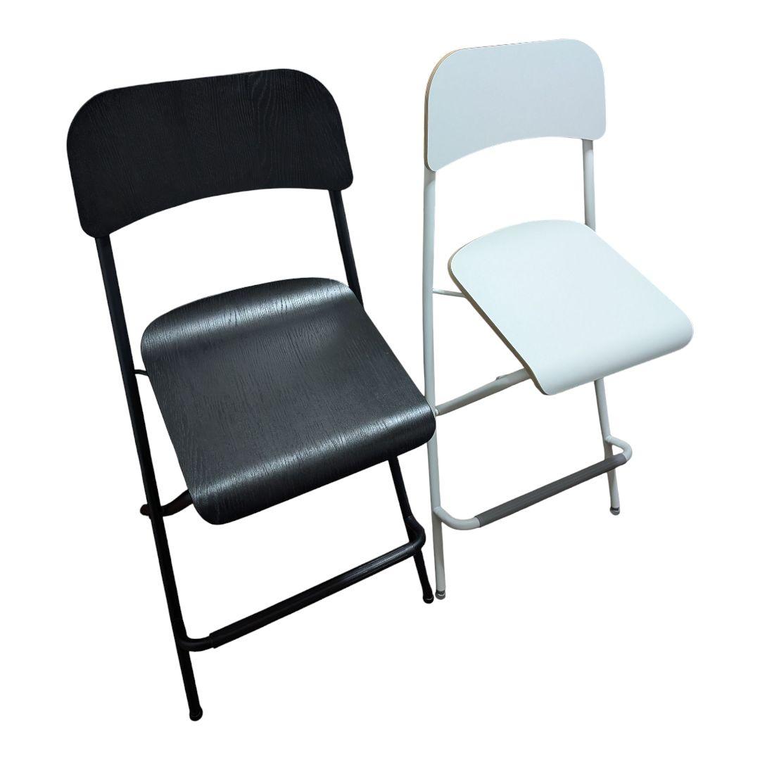 イケア フランクリン 折りたたみ イス 白 黒 モノトーン 廃盤