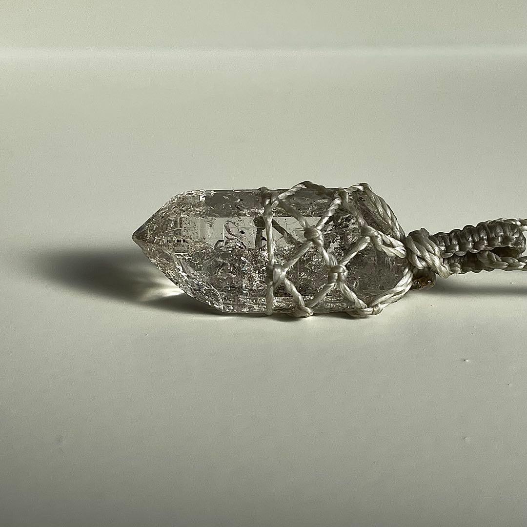 ヒマラヤ水晶 ガネッシュヒマール ＊ マクラメペンダント ネックレス ③