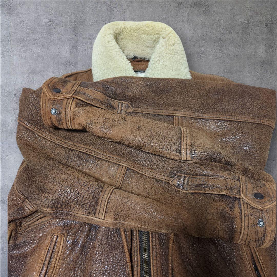 vintage G-1 襟ボアムートン レザー フライトジャケット ライナー付き