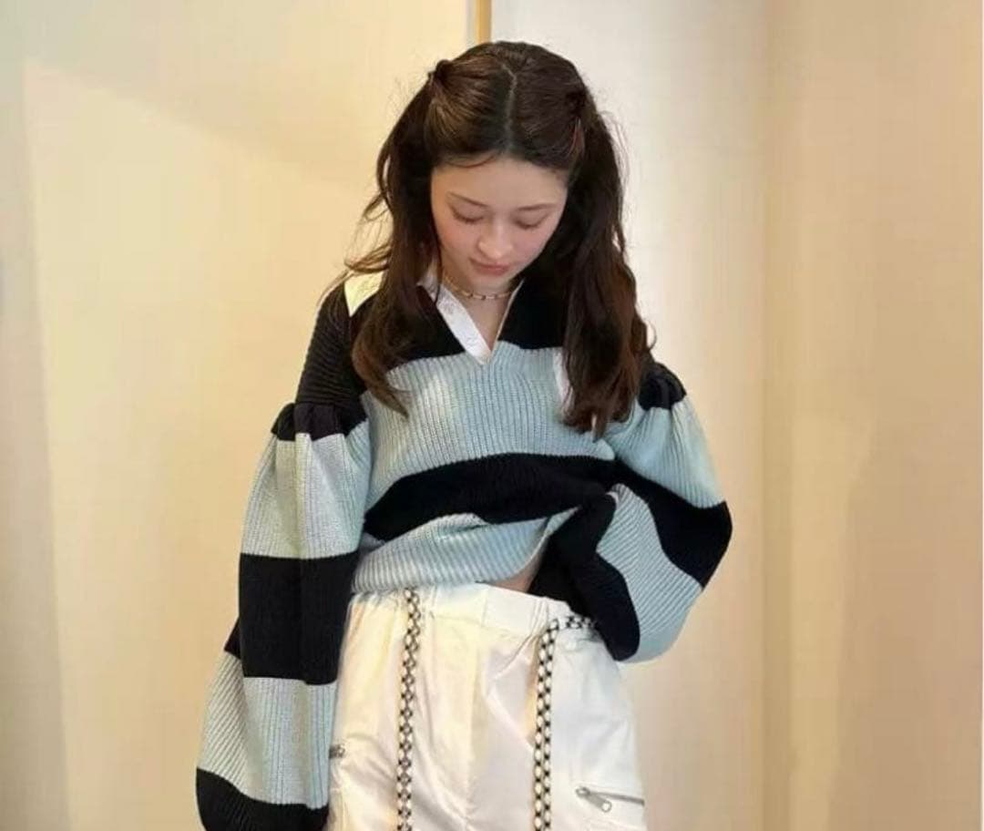 bibiy. B. POLO KNIT ブルー