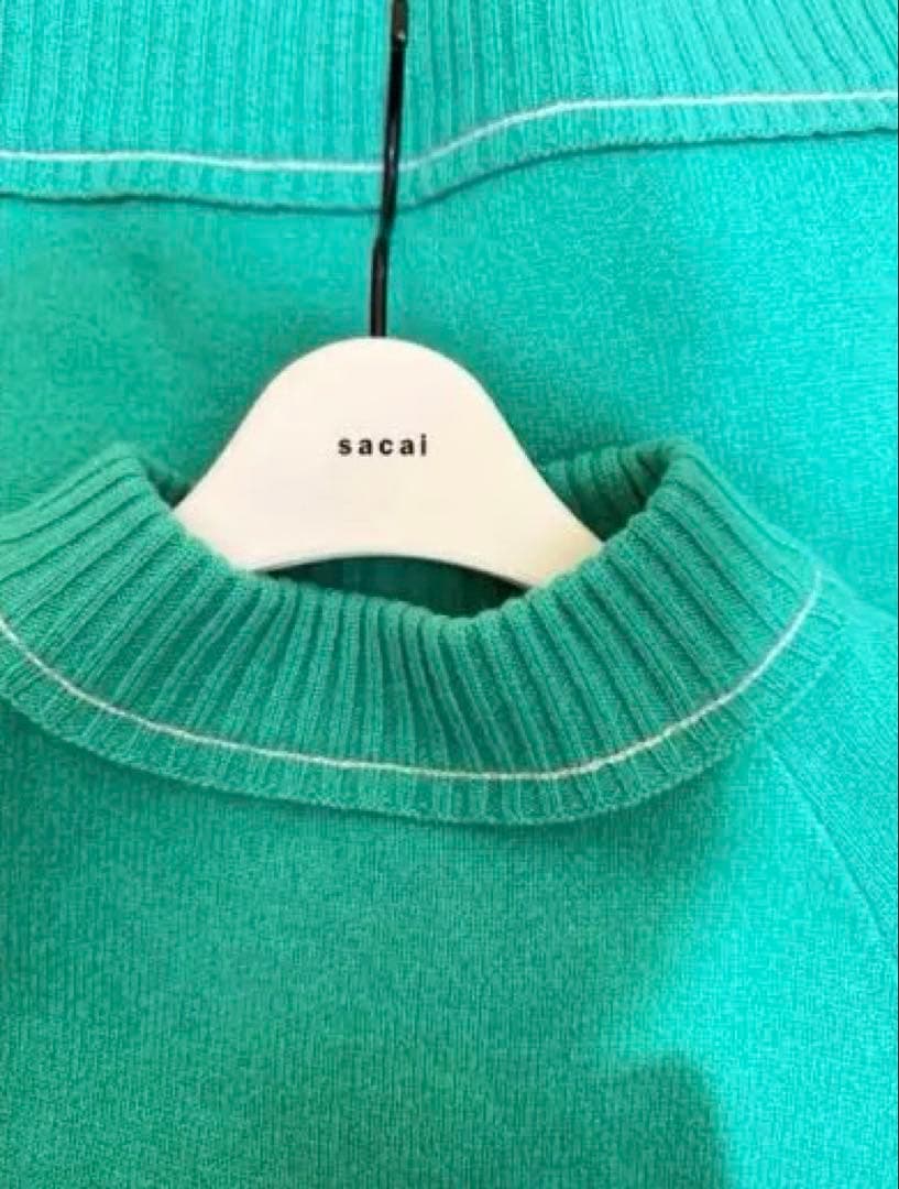 3500円お値下！13万★sacai サカイ★カシミアニット “S”ピンバッチ付