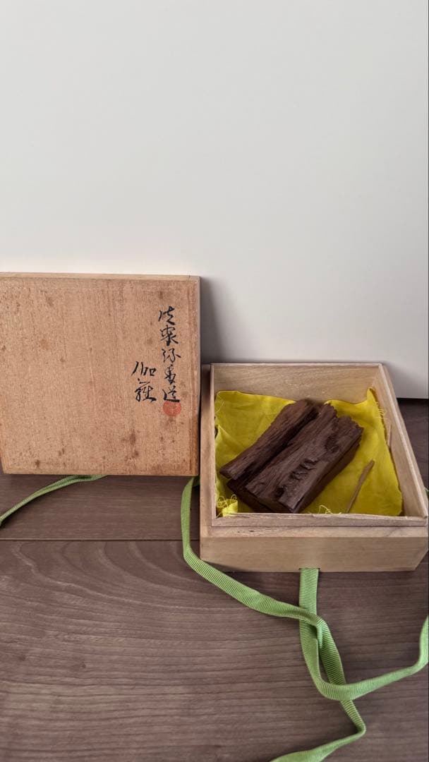 御家流香道《伽羅》落款印　108g 香木　沈香　茶道具　ベトナム産