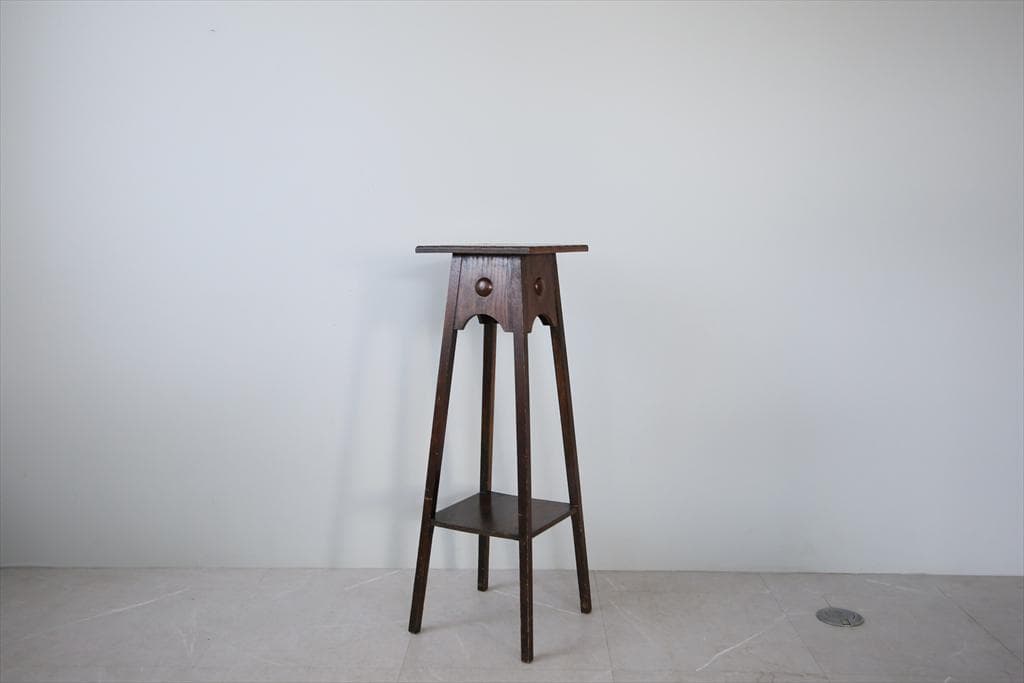 英国アンティーク木製フラワースタンド/花台/燭台/飾り棚/テーブル(91-103