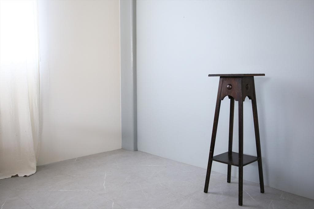 英国アンティーク木製フラワースタンド/花台/燭台/飾り棚/テーブル(91-103