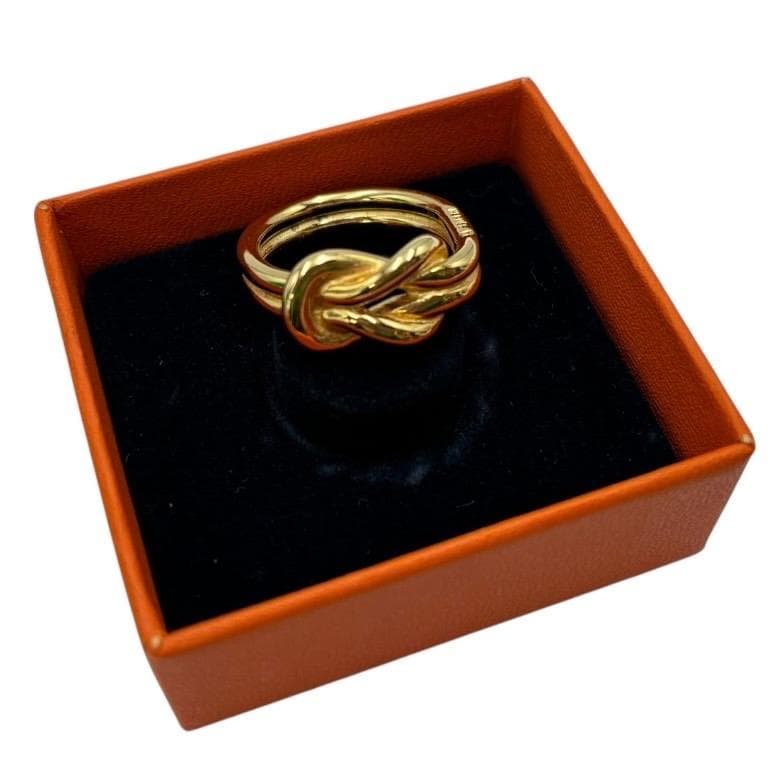 【真贋査定済】【新品未使用】エルメス シェーヌダンクル スカーフリング 箱付き