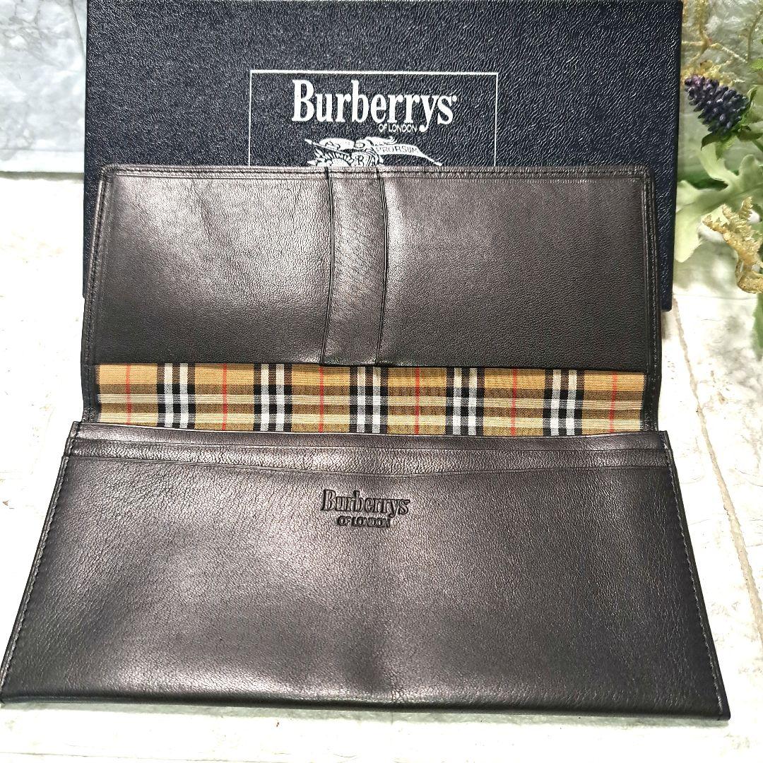 ✨️新品未使用✨️Burberryバーバリー 長財布ノバチェック 黒　箱付き
