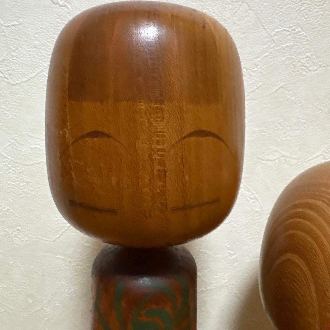 創作こけし　栗林一雪作品　2点セット　Kokeshi Doll