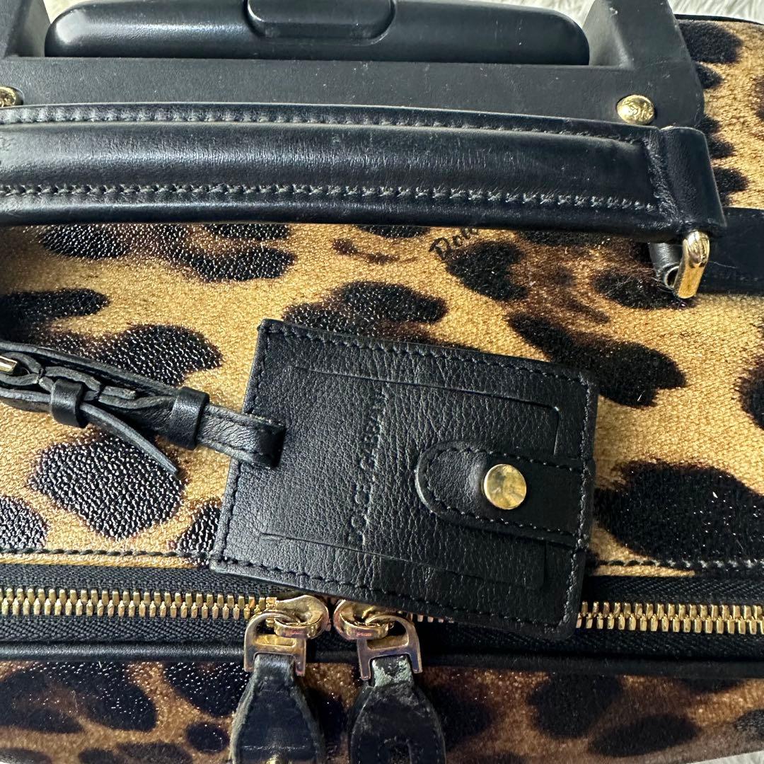 美品 PVCドルガバ レオパード ヒョウ柄 大型キャリーケース 旅行やビジネスに