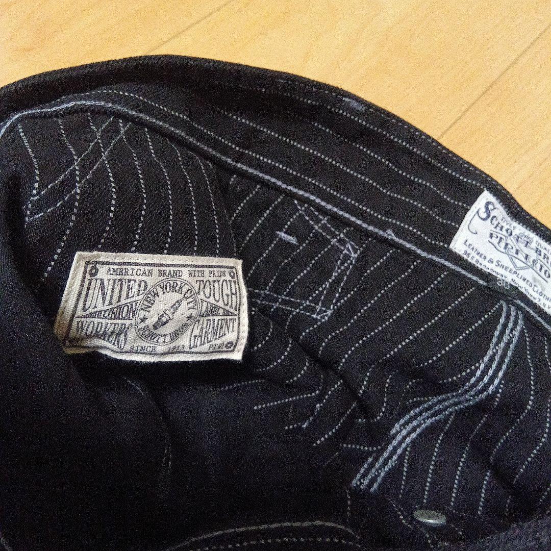 もSCHOTT ブラックヒッコリーデニム 36美品