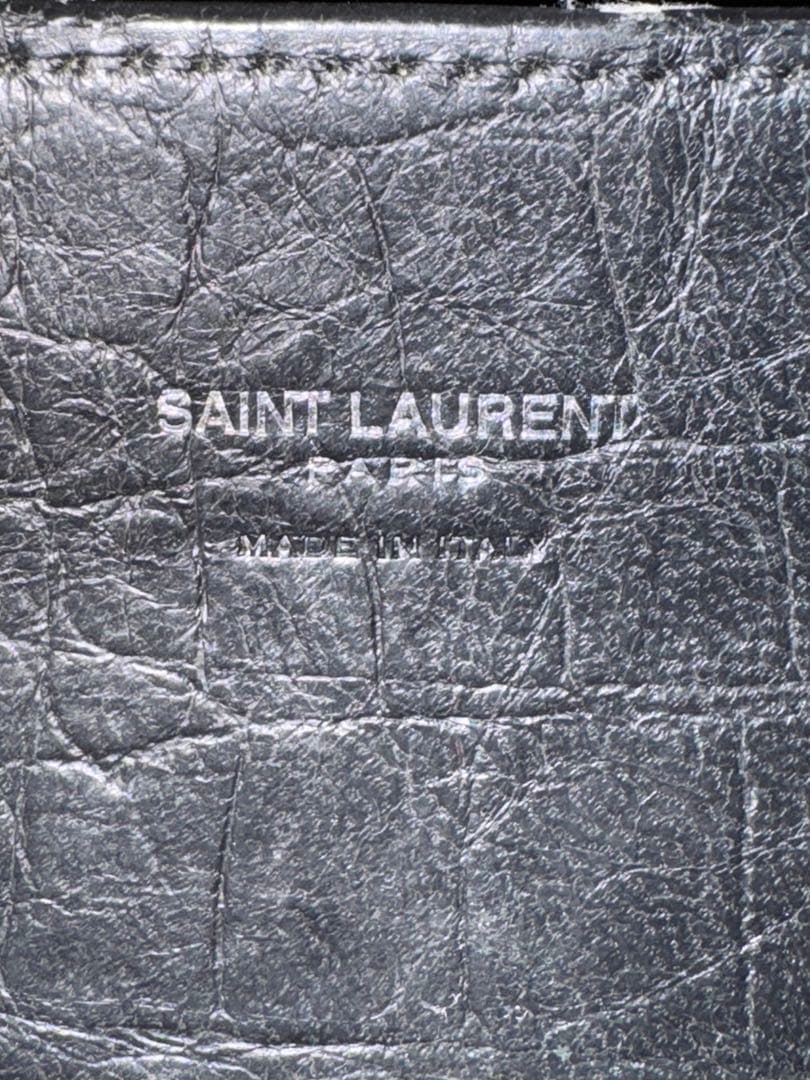 SAINT LAURENT クロコダイル型押し長財布