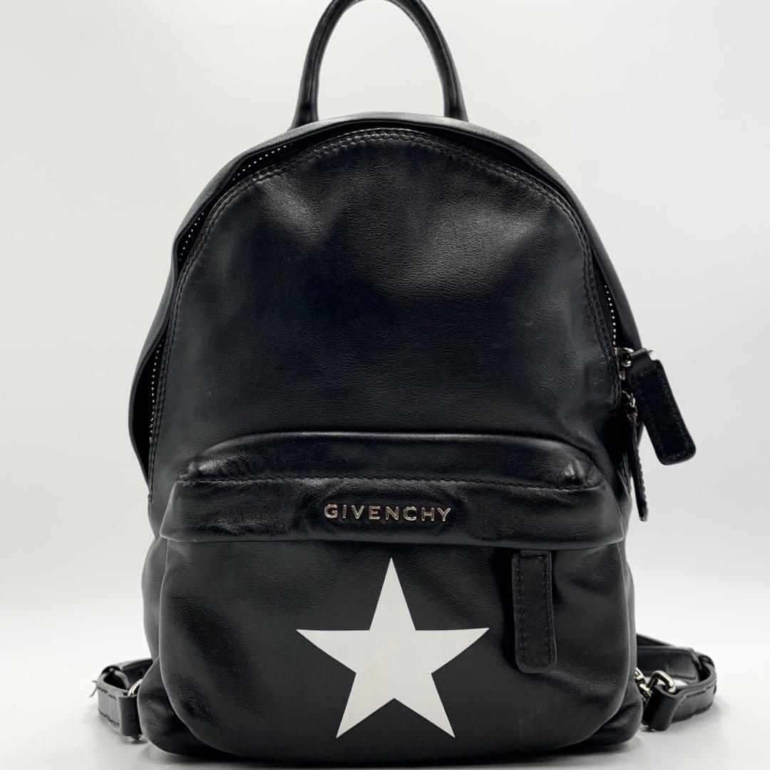 美品 GIVENCHY レディース スター ミニリュック オールレザー ブラック