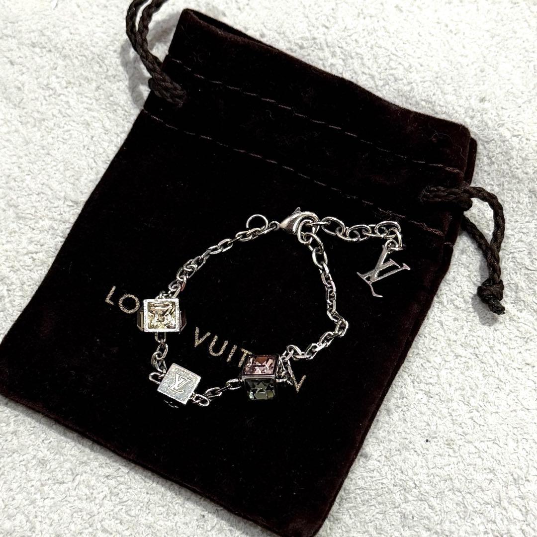 【正規・格安・美品】ルイヴィトン ブラスレギャンブル ブレスレット シルバー