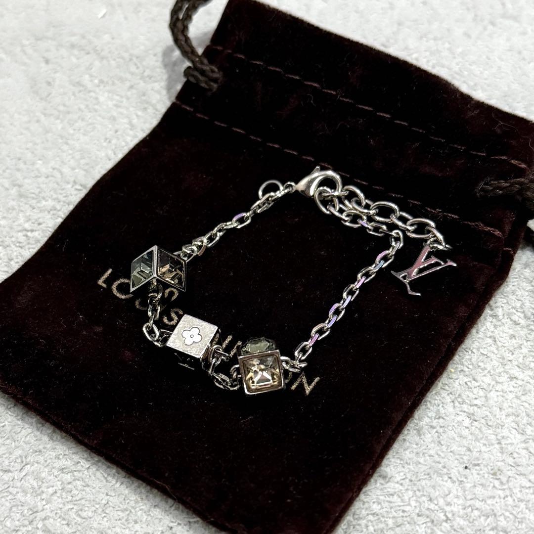 【正規・格安・美品】ルイヴィトン ブラスレギャンブル ブレスレット シルバー