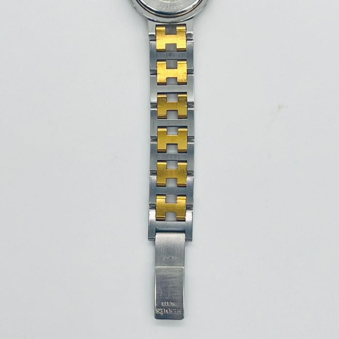 新品電池　ゴールド　エルメス クリッパー　アイボリー文字盤　クォーツ　腕時計