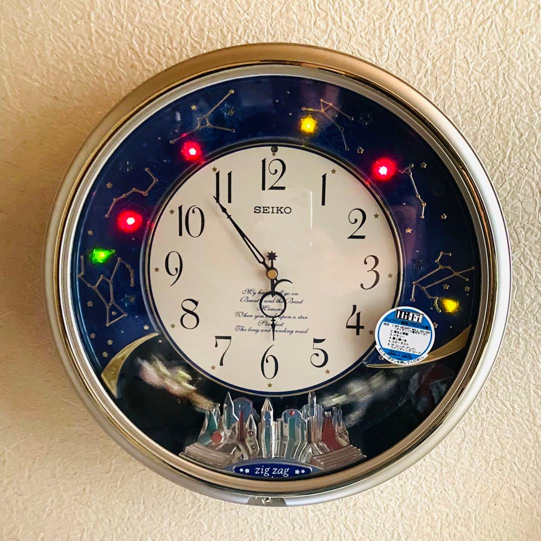 と*も様 SEIKO からくり掛け時計 AM620S 星座×天使×LEDメロディ