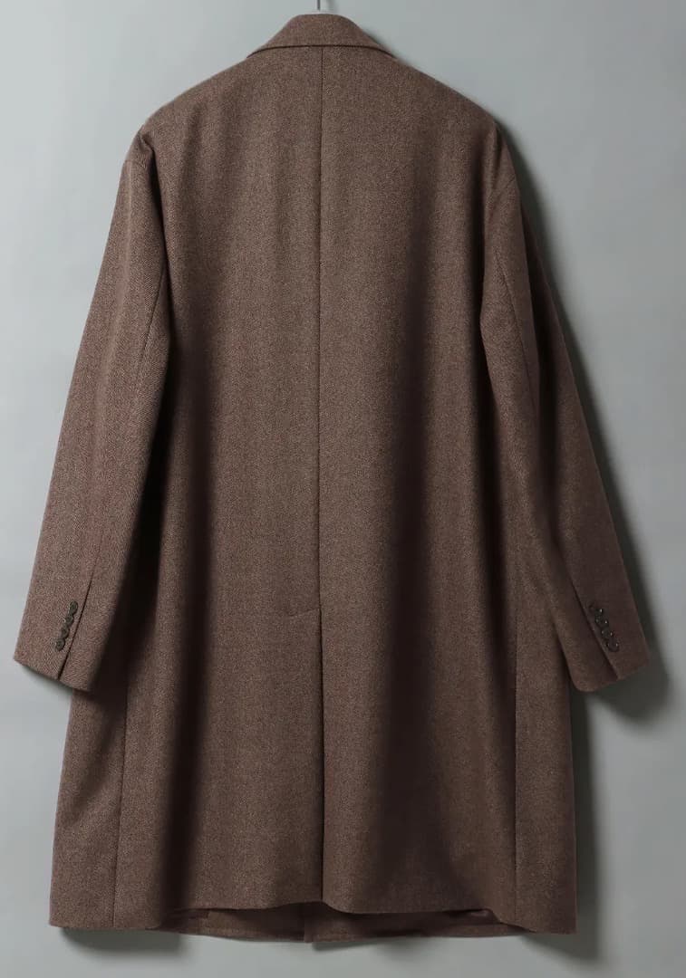 GOOVI ウールカシミヤソフトツイードシングルチェスターコート サイズ2 新作