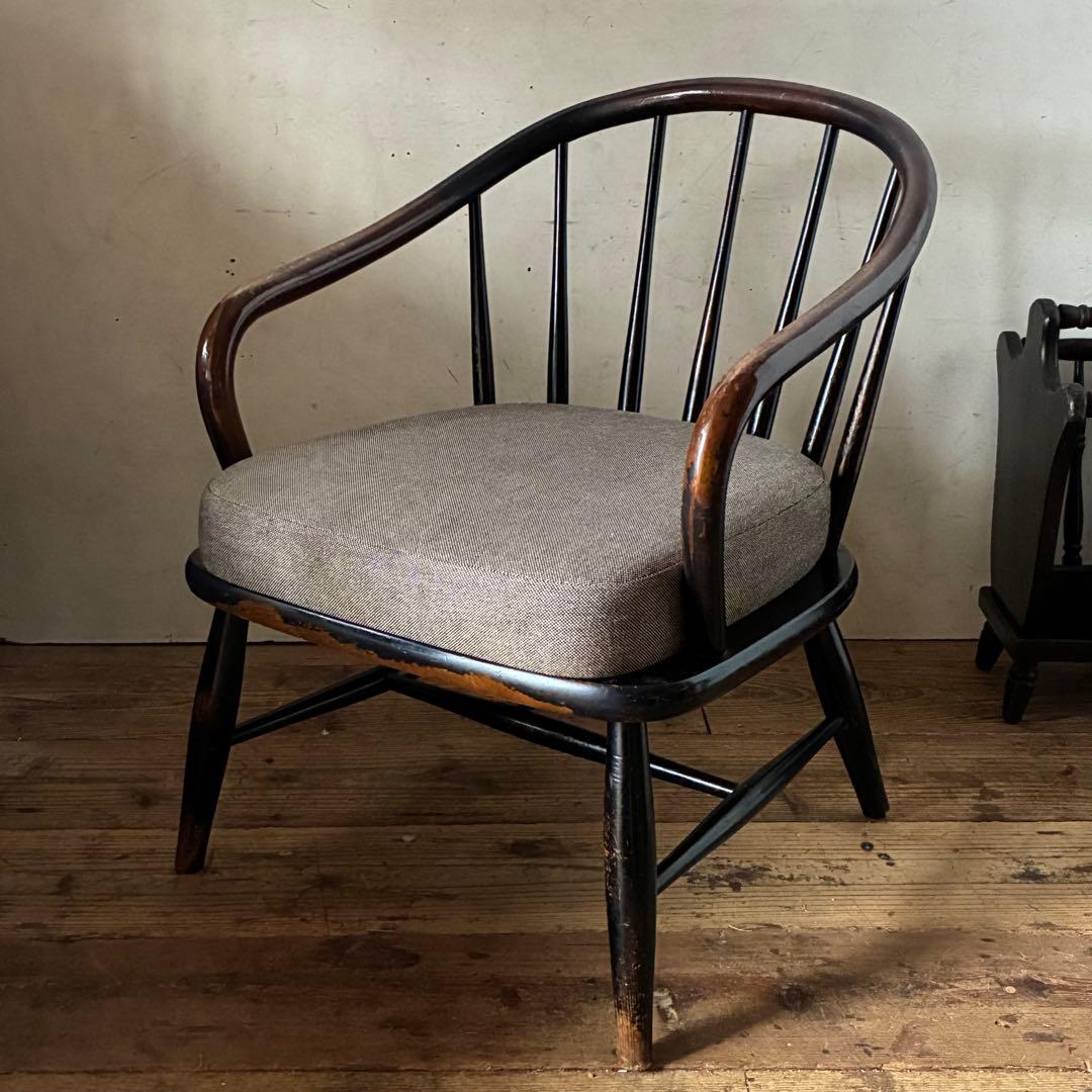 キツツキ 飛騨産業 ヴィンテージ ラウンジ イージーチェア 曲木 ウィンザー ②