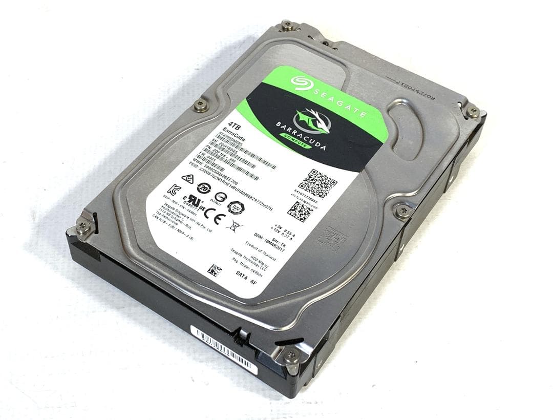 外付けハードディスク・ドライブ Seagate 4.0TB HDD BarraCuda ST4000DM005