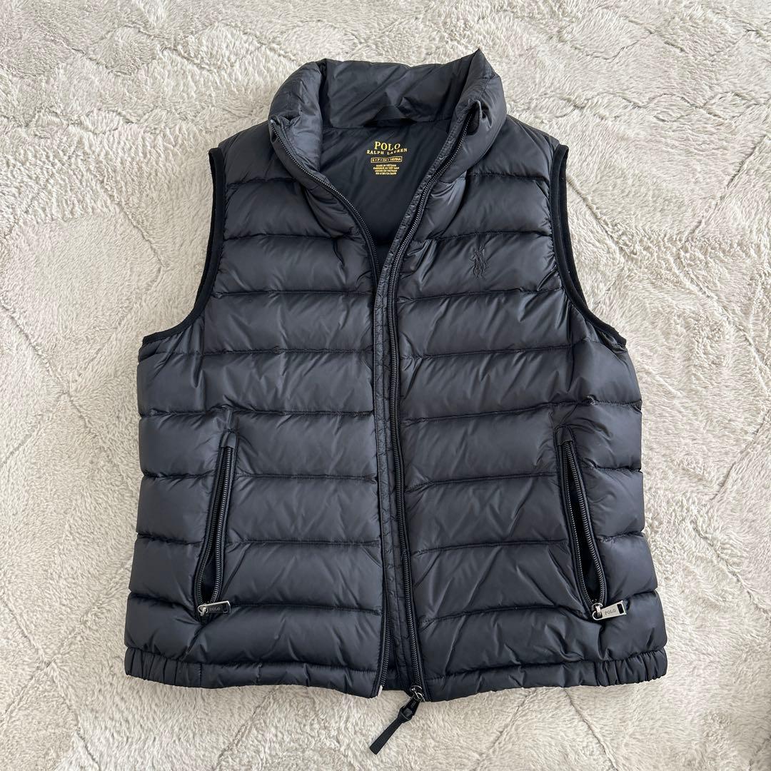 【美品】ポロラルフローレン ダウンベスト ブラック Sサイズ