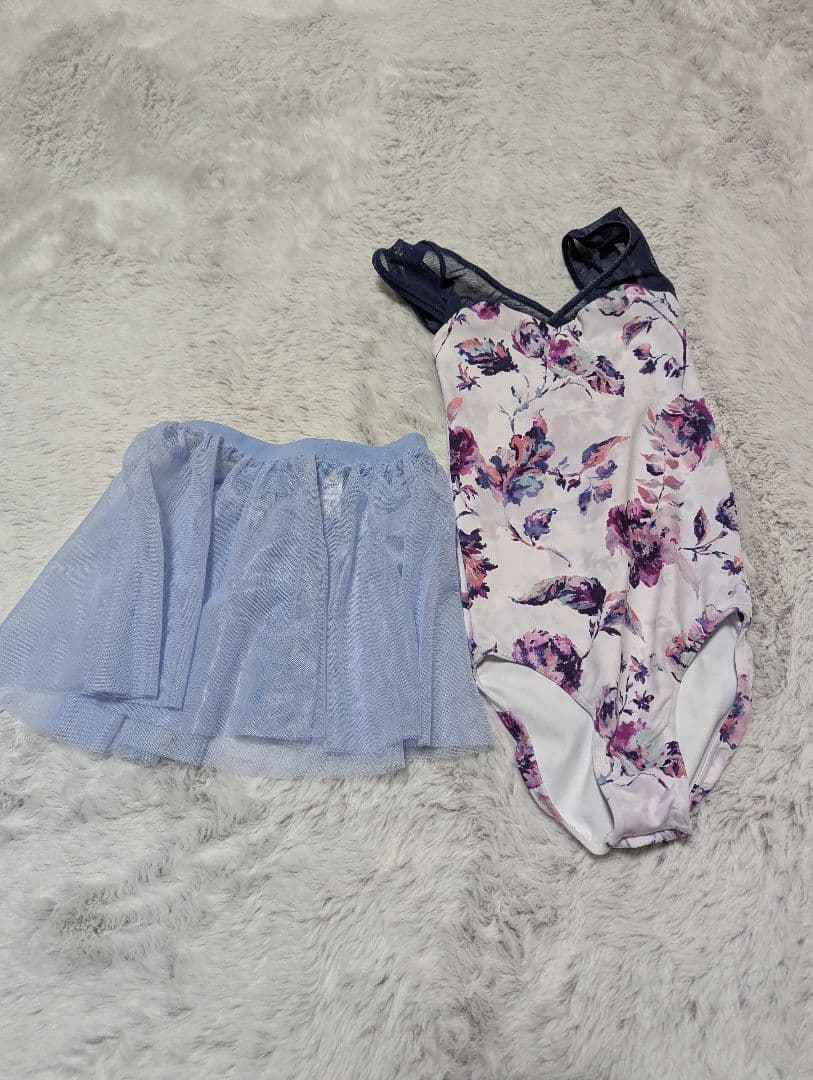 stina花柄レオタードJr.P ＆ Chacottスカート