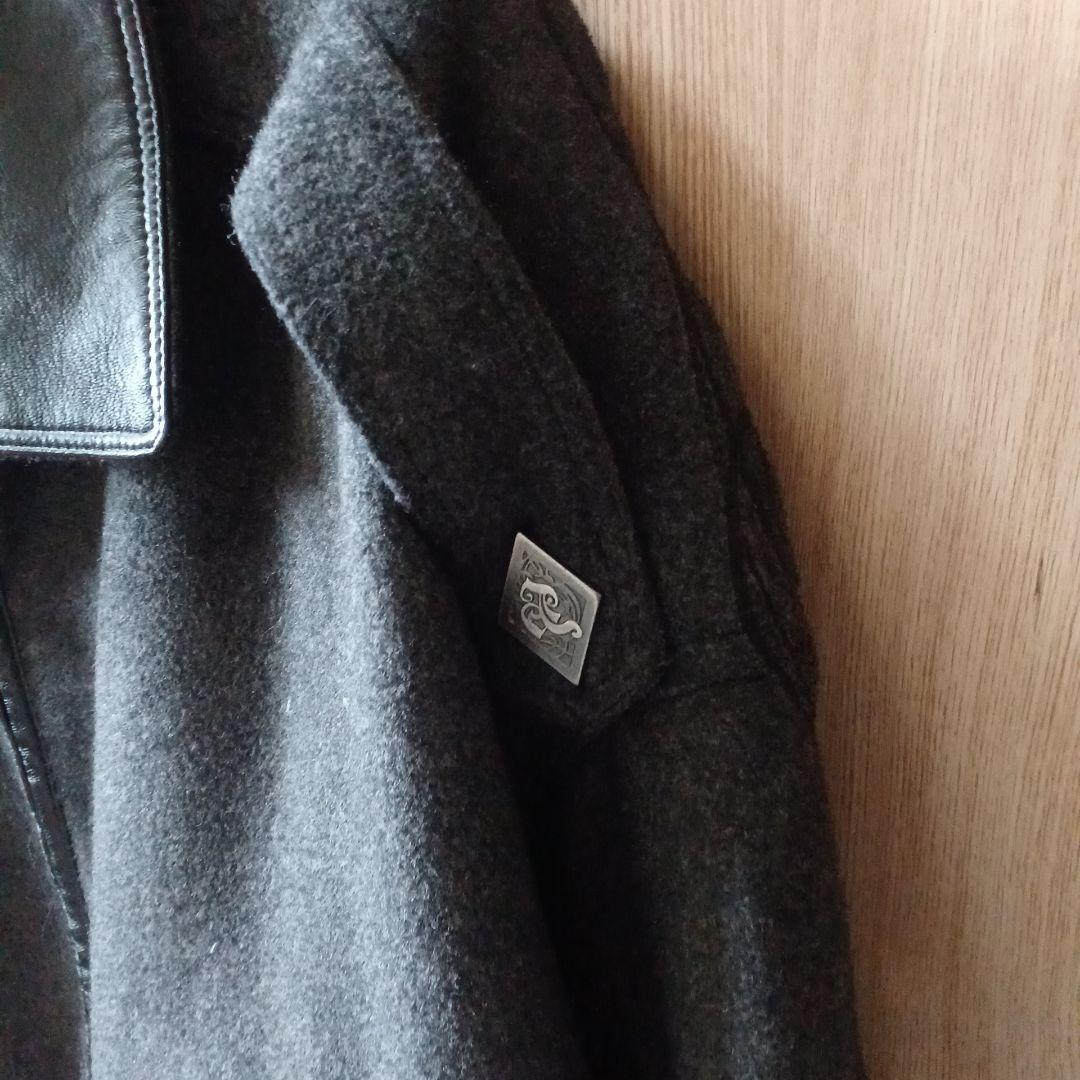 ペレペレ　pelle pelle スカル刺繍 ボンバージャケット グレー