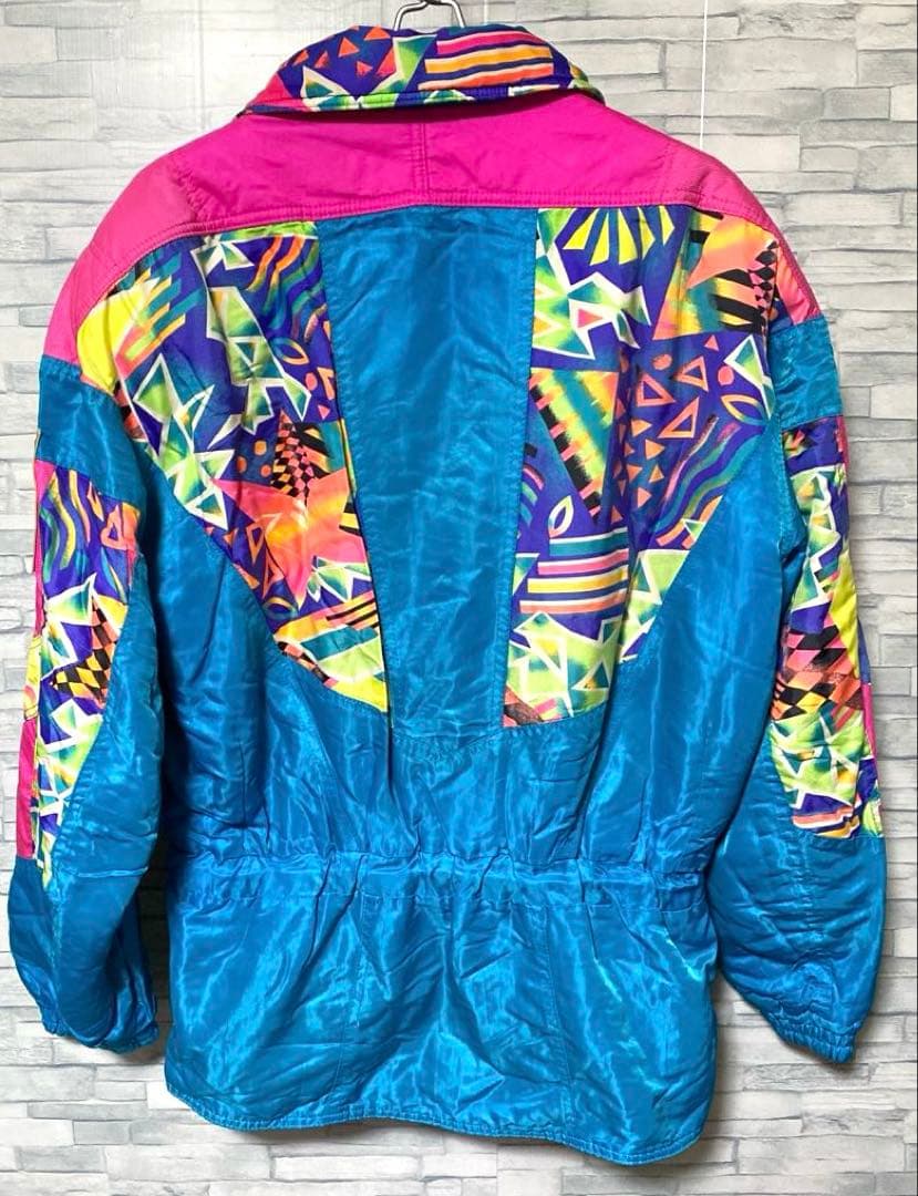 ellesseエレッセ スキーウェア 上下セット 下つなぎ 総柄 ヴィンテージ