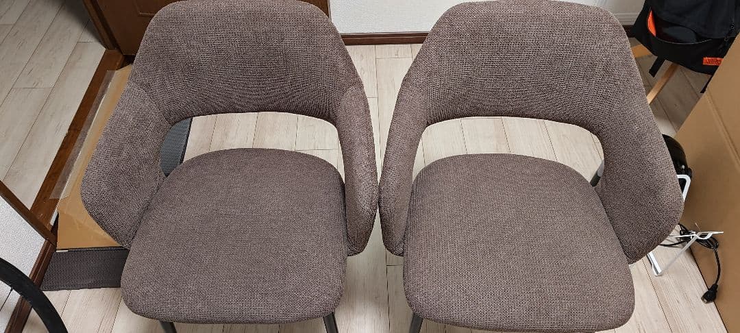 タンスのゲン　ダイニングチェア　2脚セット　ショコラブラウン