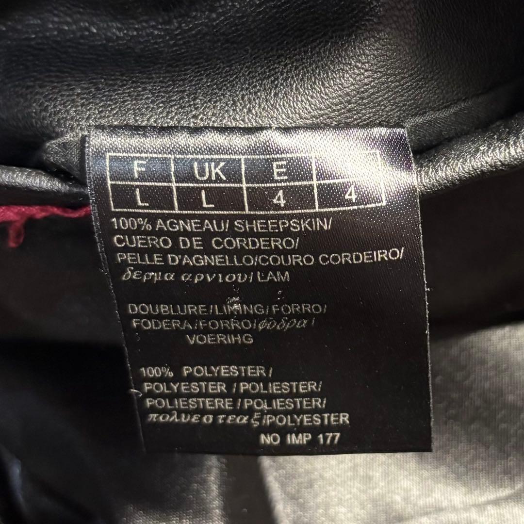 XL ヴィンテージ シープスキン　羊革　レザージャケット　　黒