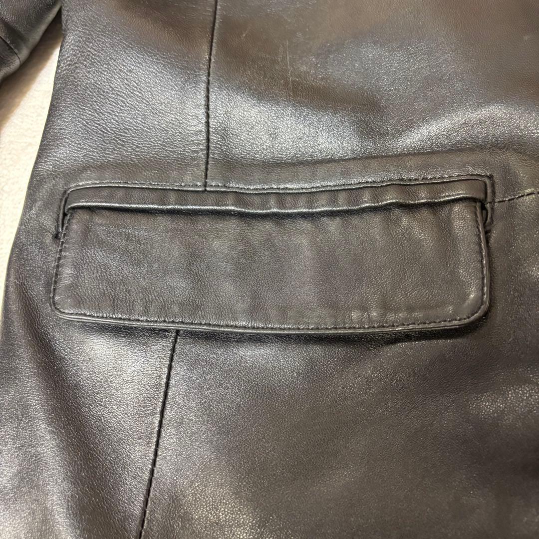 XL ヴィンテージ シープスキン　羊革　レザージャケット　　黒