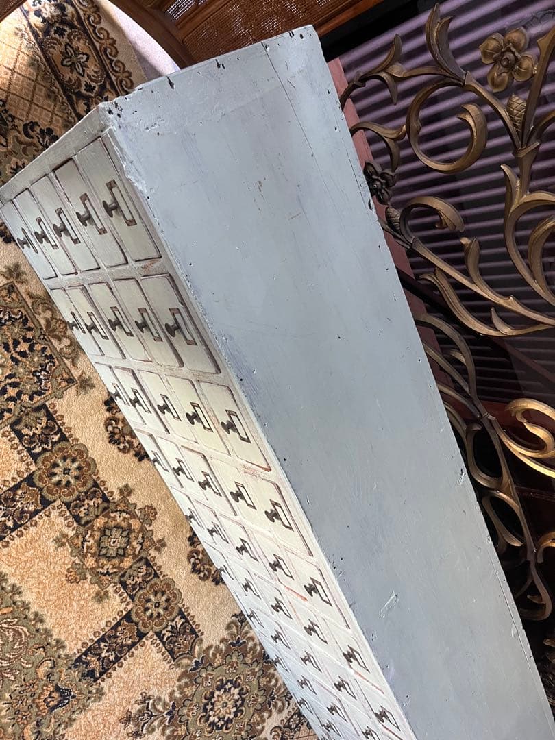 多収納 薬箪笥 古道具 アンティーク 昭和レトロ 当時物 チェスト インテリア