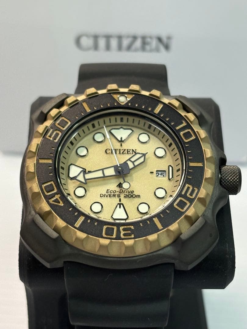 保証期間有・箱・取説付❗️シチズン・プロマスター・ダイバー・E168・エコドライブ