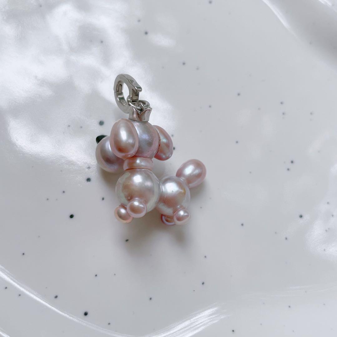 ワンちゃん　淡水バロックパールネックレス 犬　かわいい　ハンドメイド