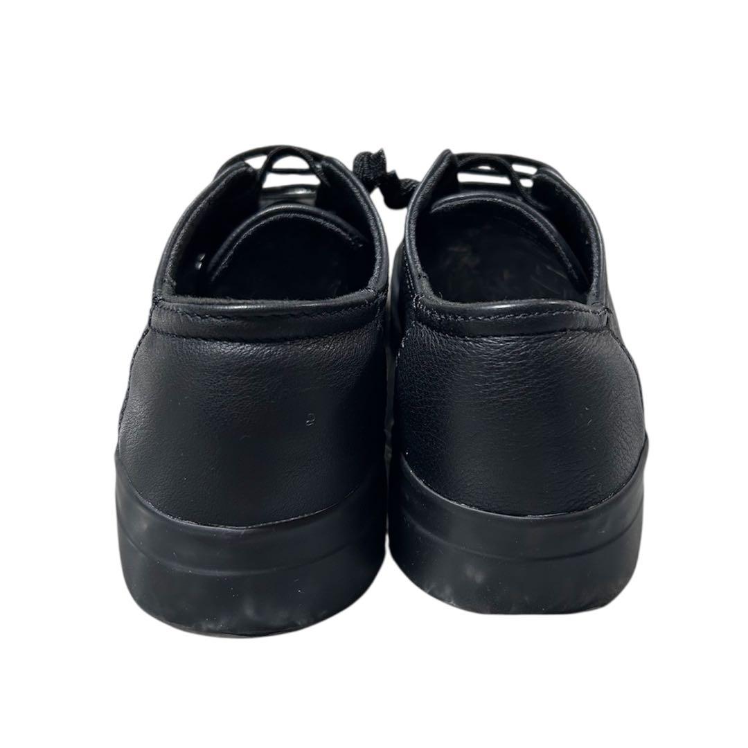 MUJILabo無印×CAMPER ブラックレザーローカットスニーカー 23.0