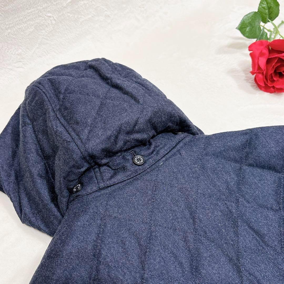 しゅん✨　マッキントッシュ　ロンドン　ロング　コート　フーデッド　ネイビー