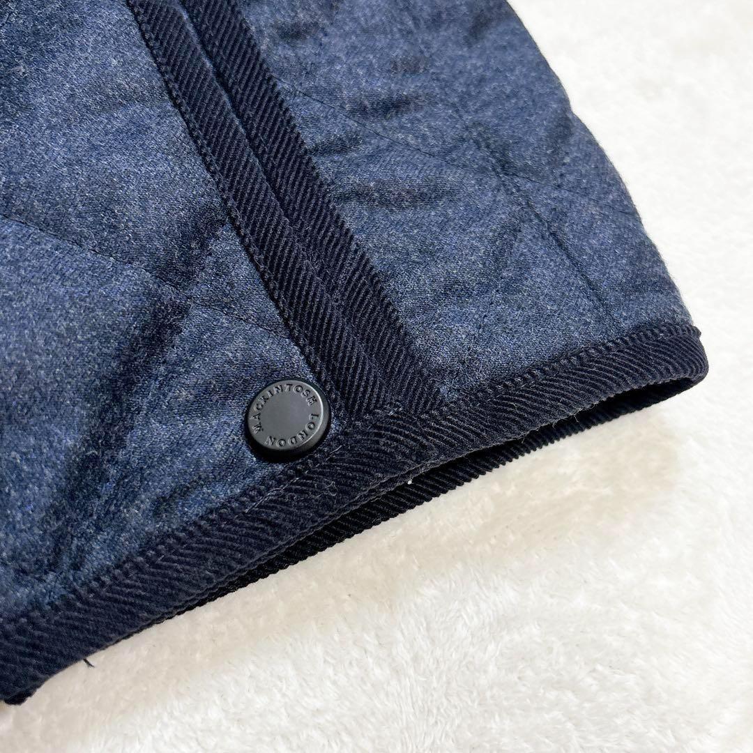 しゅん✨　マッキントッシュ　ロンドン　ロング　コート　フーデッド　ネイビー