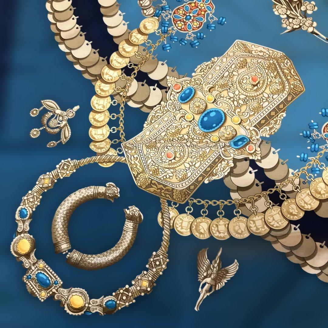 E100 HERMES エルメス カレ 90 KOSMIMA 宇宙 スカーフ