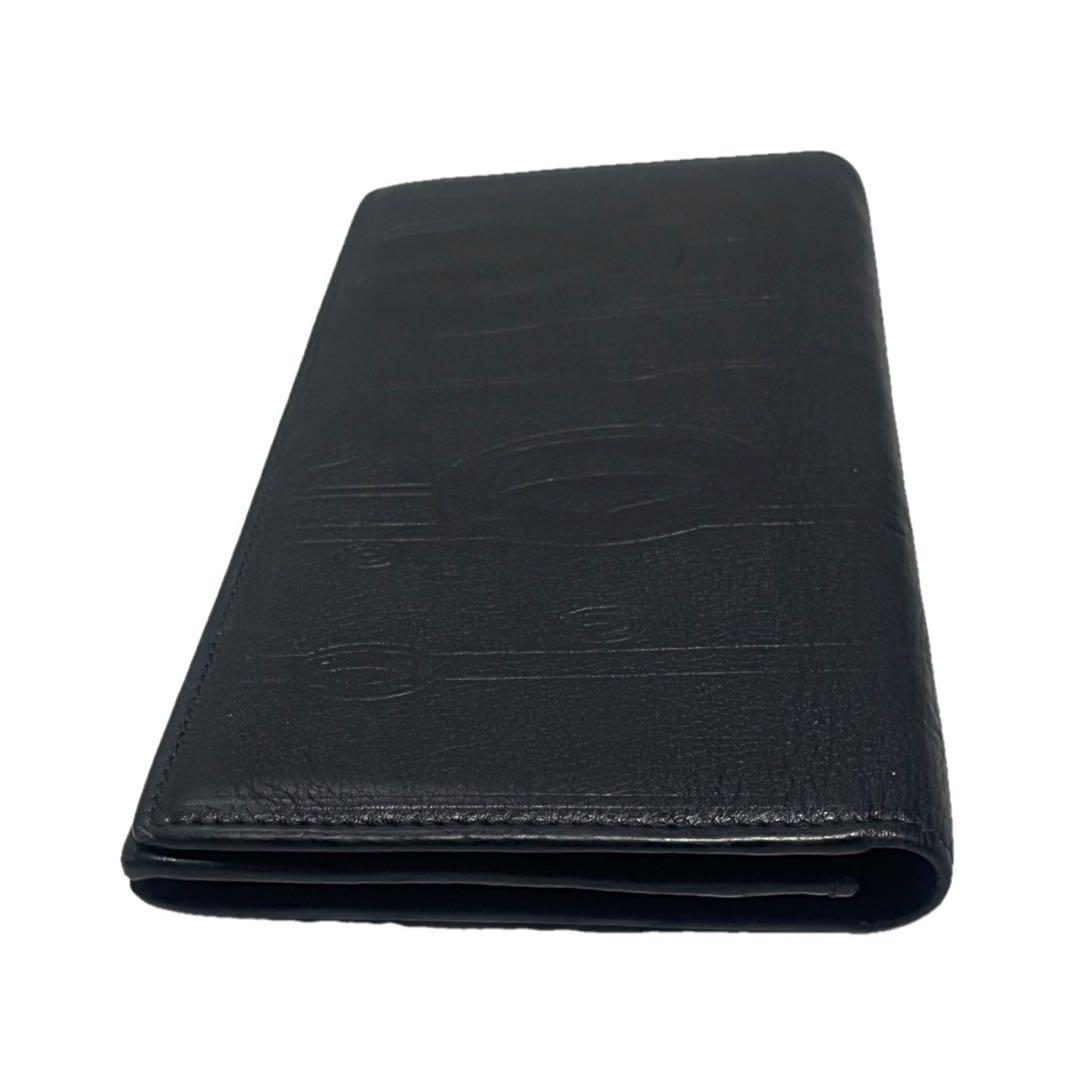 カルティエ Cartier 二つ折り 長財布 レザー 革 ブラック 黒