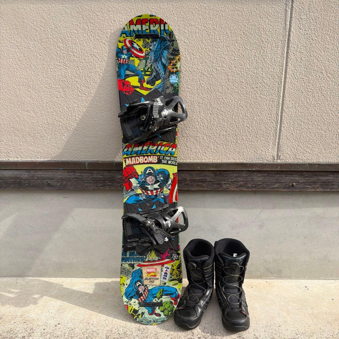 Burton スノーボード Marvelデザイン セット 110 キッズ
