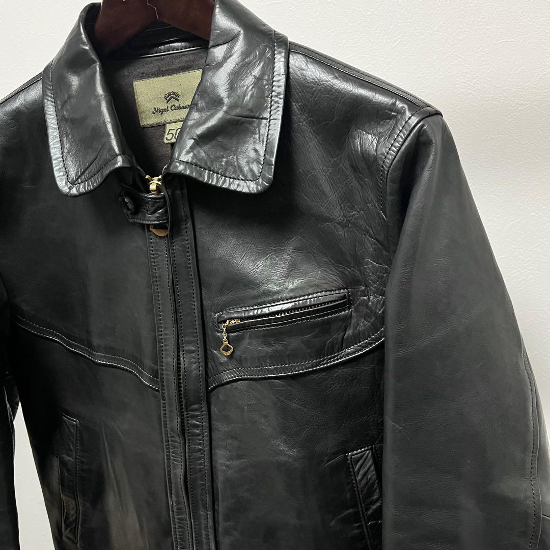 超希少　ナイジェルケーボン　レザージャケット　シングルライダース　50