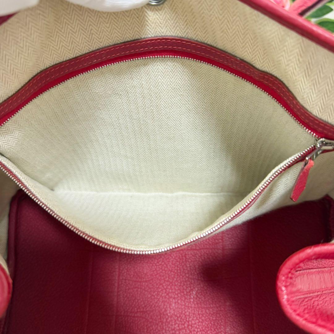 【美品】HERMES ガーデンパーティPM ルージュピマン ネゴンダ □Q 刻印