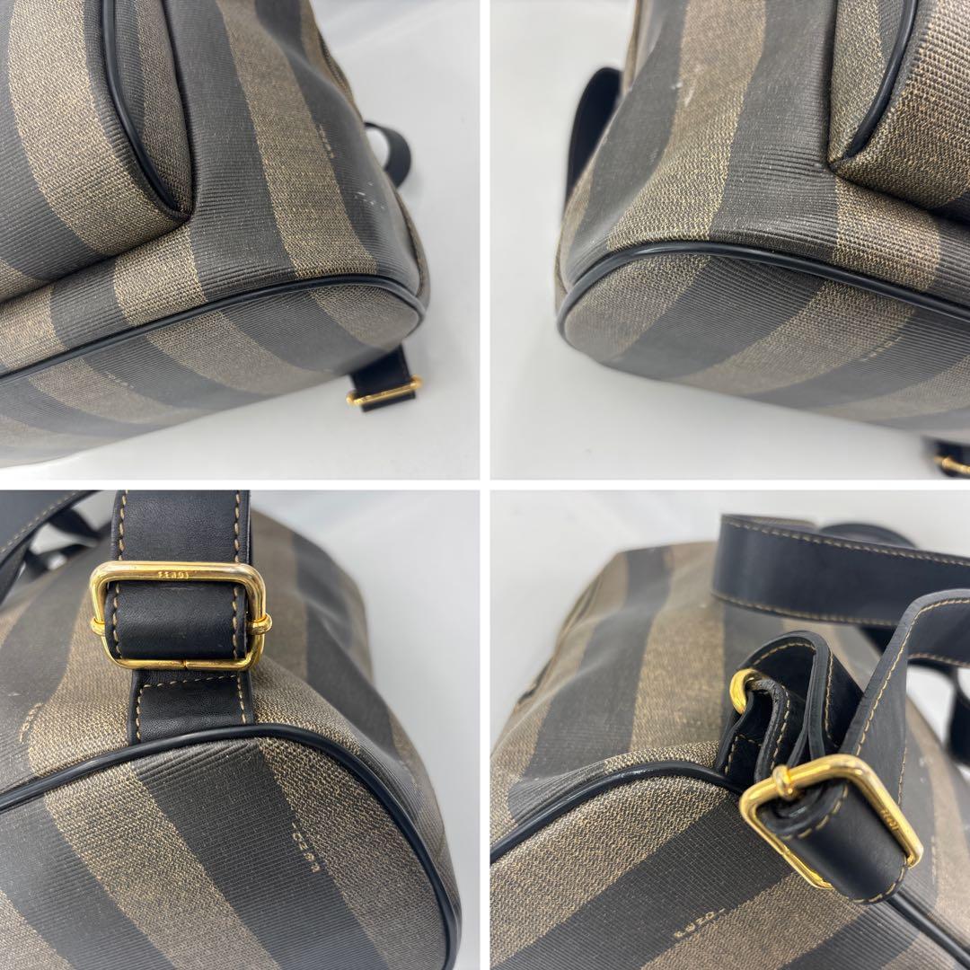 フェンディ リュック ペカン柄 バックパック 巾着 レザー PVC リュック