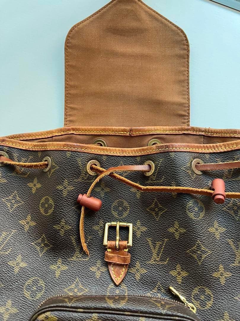 ルイヴィトン　リュック　モンスリ　モノグラム　ヴィンテージ　レトロ　総柄　平成