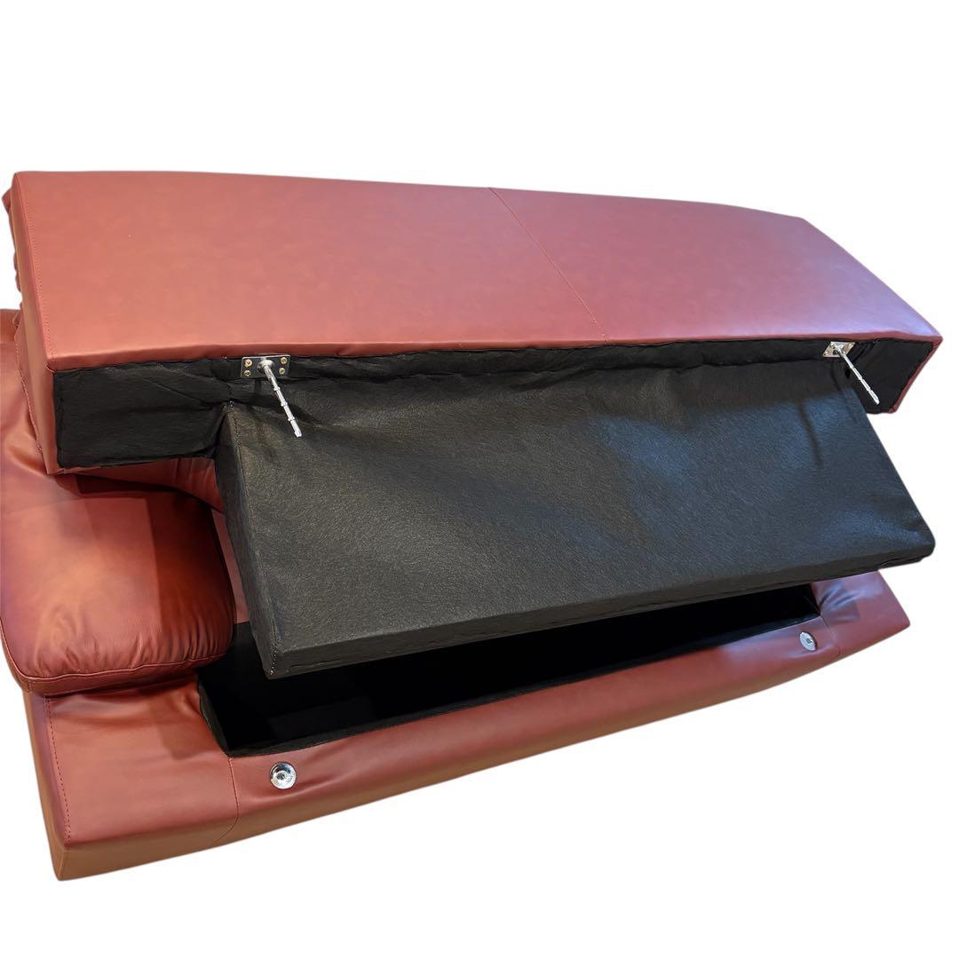 【美品】関家具　ミラージュIII 2Pソファー　革製　本革　ソファー　2人掛け