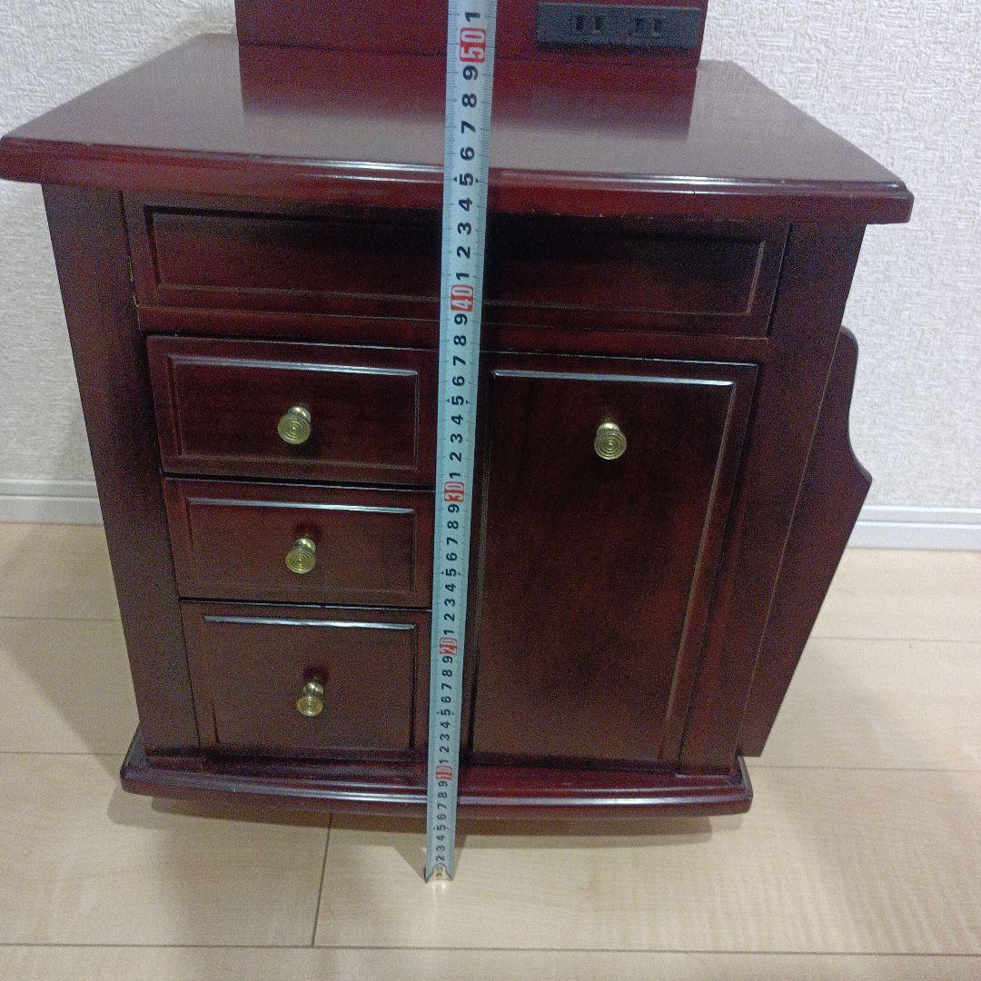 昭和レトロ キャビネット 木製 ナイトテーブル サイドテーブル キャスター付き