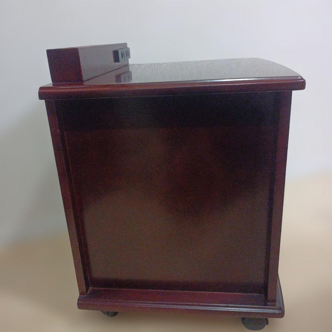 昭和レトロ キャビネット 木製 ナイトテーブル サイドテーブル キャスター付き