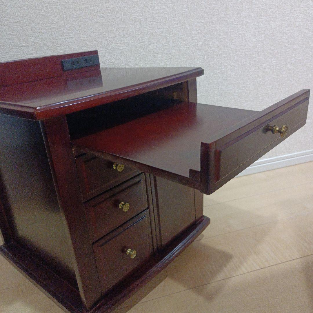 昭和レトロ キャビネット 木製 ナイトテーブル サイドテーブル キャスター付き